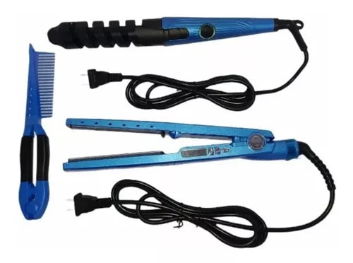 COMBO PLANCHA NANO TITANIUM Y RIZADOR CURL PERFECT 7