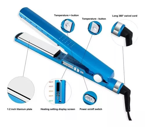 COMBO PLANCHA NANO TITANIUM Y RIZADOR CURL PERFECT 7